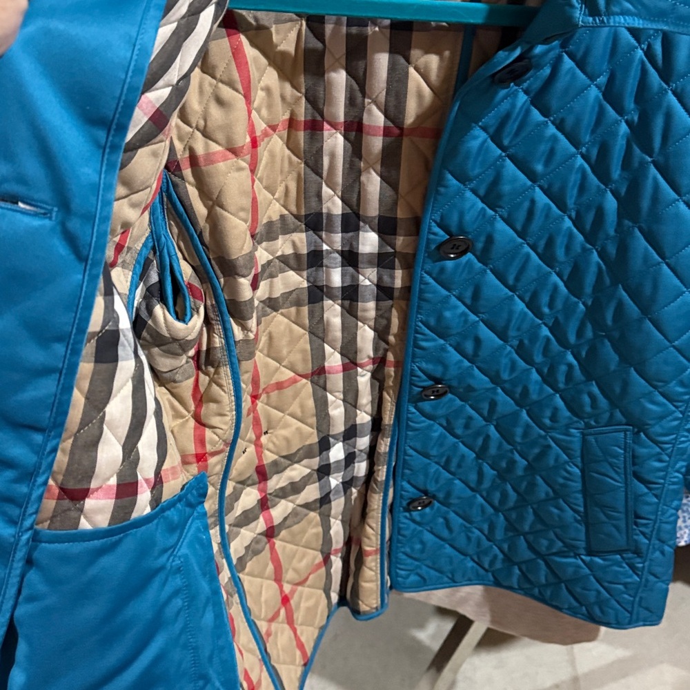 Burberry Blue Quilted Jacket - Picture 5 of 7